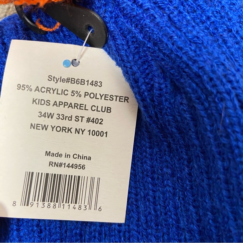 Polar Wear, Blue and Orange Beanie with Pom Pom. NWT - Picture 3 of 5